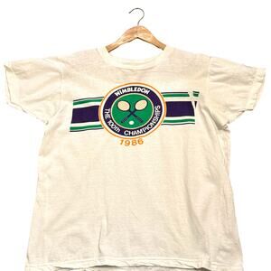 Vintage 1986 Wimbledon The 100th Championships 100% Cotton Single Stitch T-Shirt